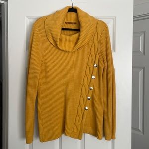 Mustard yellow knit sweater size L